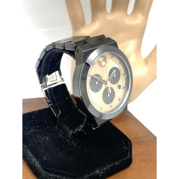 Movado Men's Watch 3600897 Bold Swiss Quartz Chronograph Black Steel 44.5mm - Picture 14 of 14